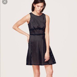 Tall Navy Eyelet Dress